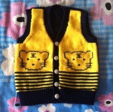 羊毛男童经典条纹儿童开衫针织背心/<em>马夹</em>/宝宝