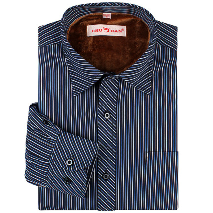 品牌特价加绒男士保暖衬衫加厚长袖衬衣中老年