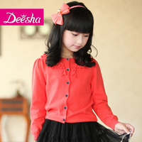 笛莎童装2014春装新款<em>儿童</em>毛衣<em>女童针织衫开</em>