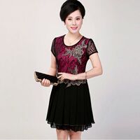 2014夏季新款中老年<em>女装</em>优雅高档气质妈妈装