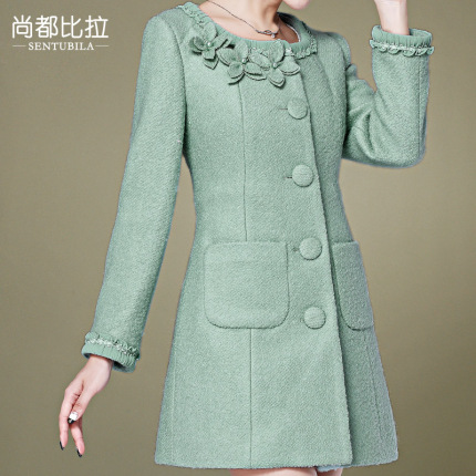 尚都比拉2013<em>冬装</em>新款<em>女装</em> 秋冬羊毛呢外套呢
