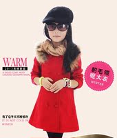 童装大女童呢子大衣2013冬季新款宝宝毛呢外