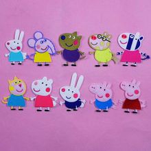 猪小妹绣花刺绣 八款朋友烫粘贴丁 小猪佩奇烫