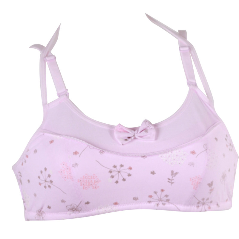 新品<em>少女</em>纯棉无钢圈背心<em>式系脖</em>可爱学生<em>胸罩</em>抹