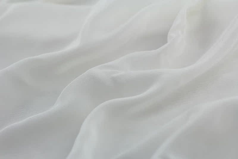 真丝双绉真丝面料真丝布料 100%桑蚕丝白色双绉 衬衣服装面料宽幅