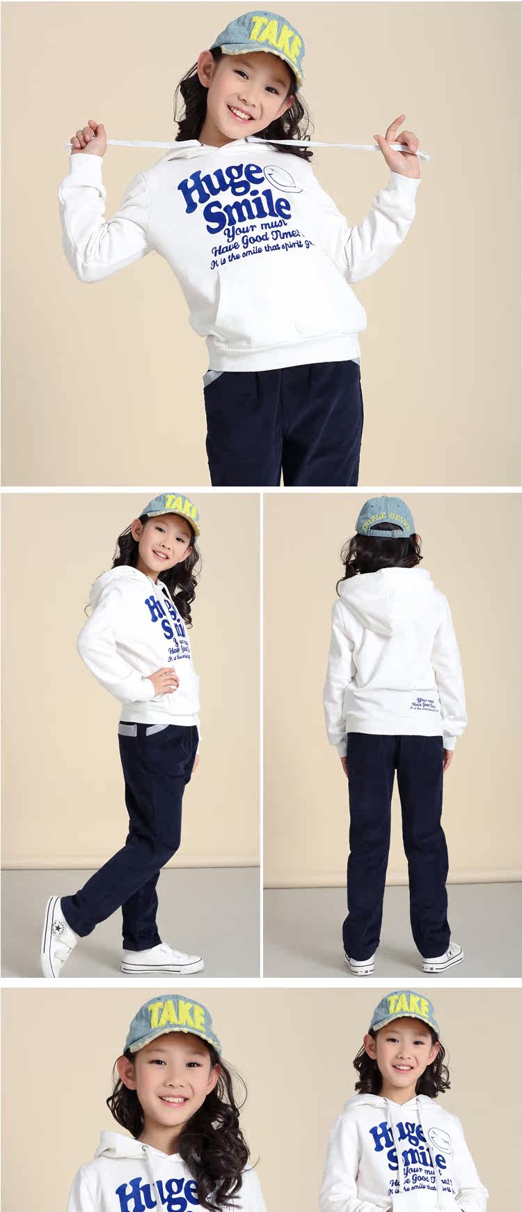 Baoyeah 2013 spring new sweater for girls Korean hooded toe caps sweater big children in the spring and autumn new woman coat