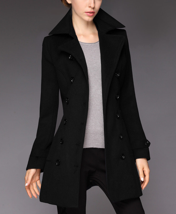 zara ka欧美<em>女装</em>2013<em>秋冬装</em>新款妮子毛呢大衣