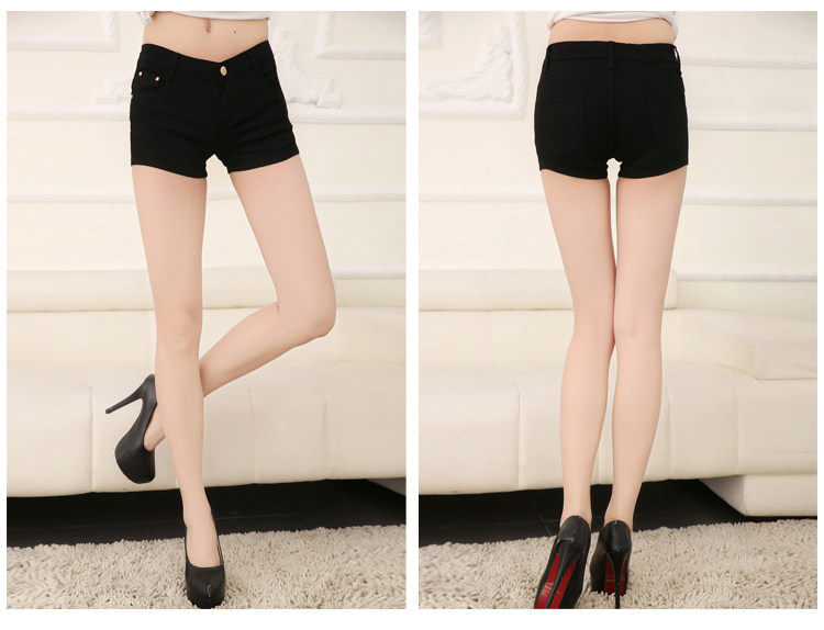 0912#显瘦女<em>牛仔短裤紧身</em>打底热裤韩版白色裤