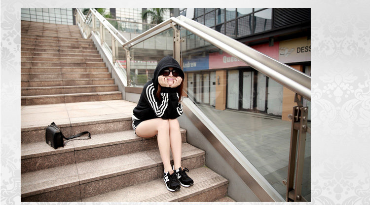 卫衣<em>运动</em>服套装<em>女</em>春秋<em>韩版</em>时尚长袖<em>短裤</em>休闲帽