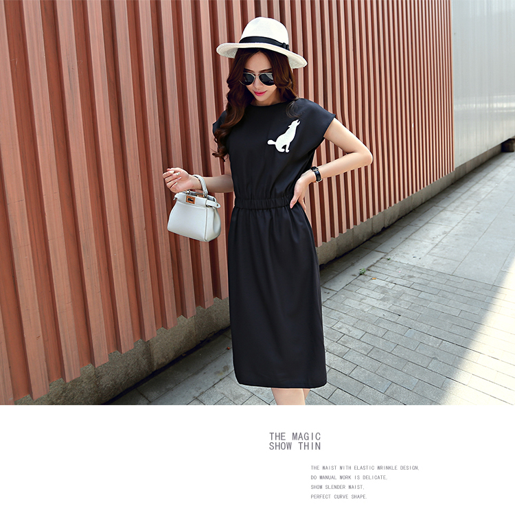 Mssefn2015夏新款韩版女装抽绳简约时尚连衣裙1206