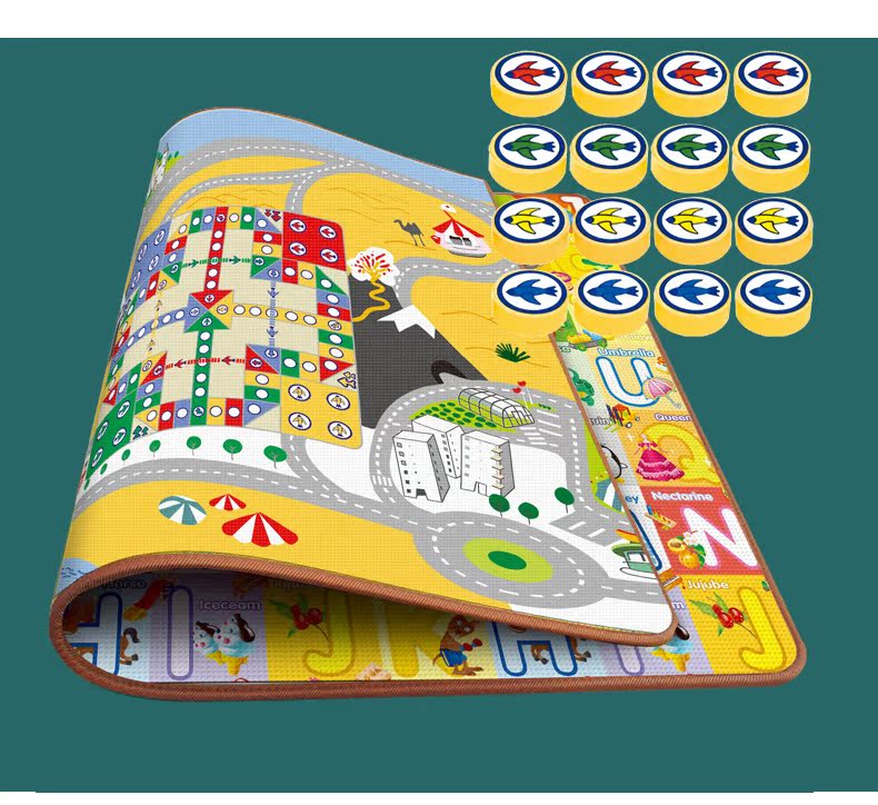 VA豪华儿童飞行棋毯玩具超大亲子互动游戏包
