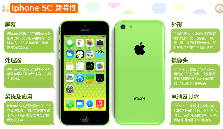Мобильный телефон Apple Iphone 5c IPHONE 5C 4G Мобильный телефон Apple Iphone 5c IPHONE 5C 4G