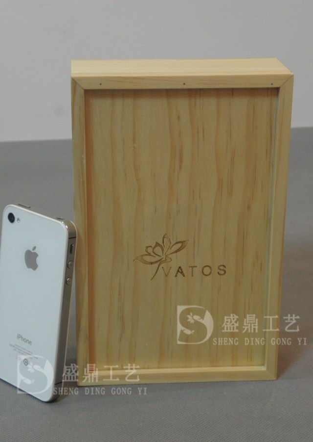 收納盒 手機電池木盒 移動硬盤木盒 茶葉盒 玻璃蓋禮品盒