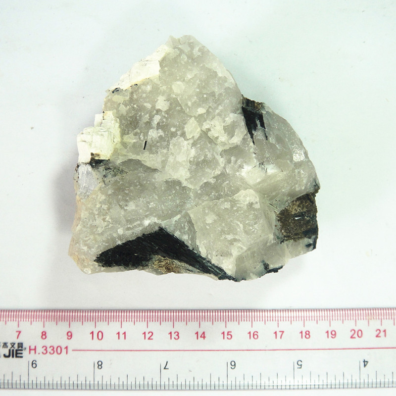 黑发晶原料 矿物岩石标本 含电气石石英岩地质教学标本 1公斤计价