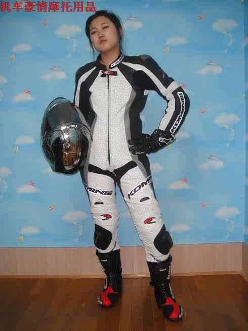OMINE S-43 钛合金 真皮 连体皮衣 连体<em>赛车</em>服