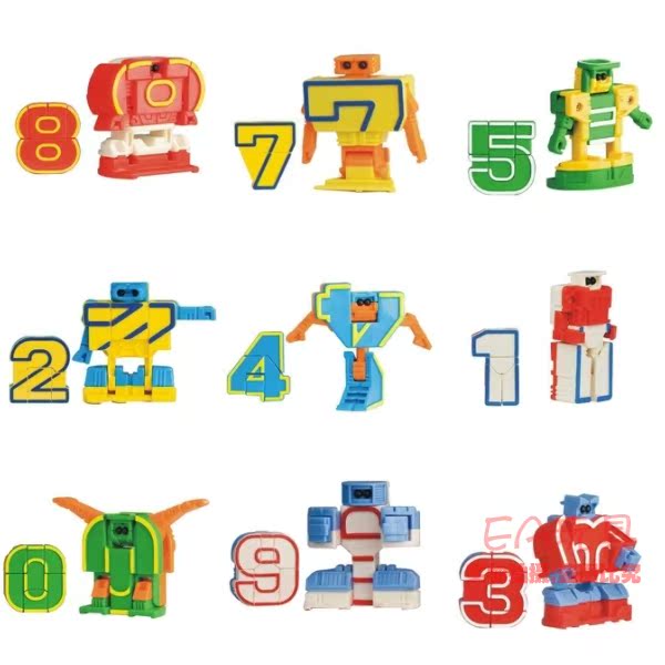 10 Transformers Number Robot 09 Kid Educational Toy eBay