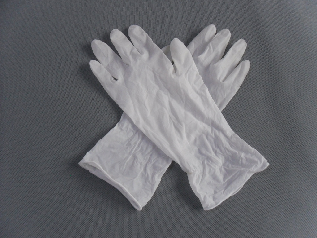 批发采购家务手套-加长白色 合成手套 PVC 防