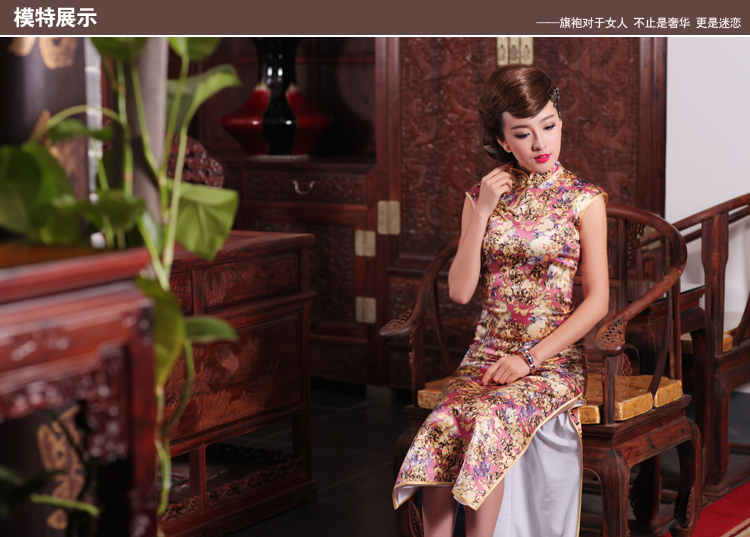 Birds love to ask Chamber Fang 2015 spring new retro long high the forklift truck is Silk Cheongsam QD 463 fancy XXL pictures, price, brand platters! Elections are good character, the national distribution, so why buy now enjoy more preferential! Health