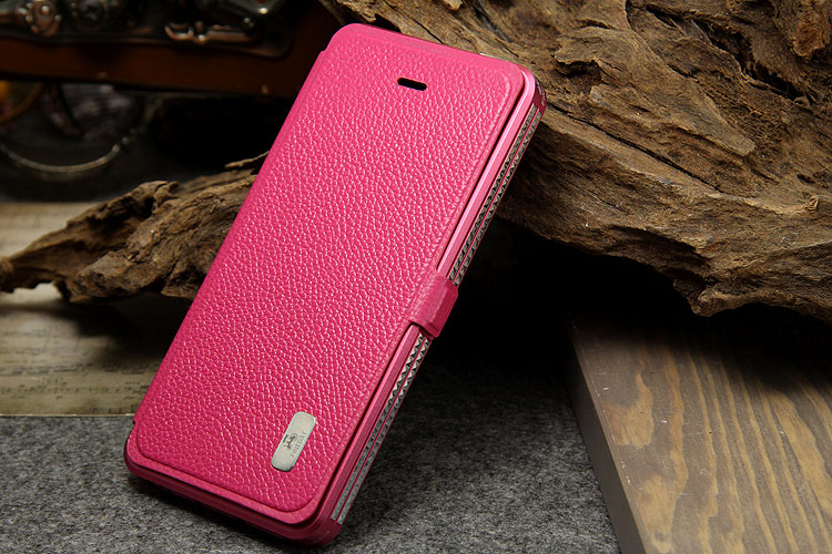 iMatch Luxury Aluminum Metal Bumper Premium Genuine Leather Flip Magnetic Case Cover for Apple iPhone SE/5S/5