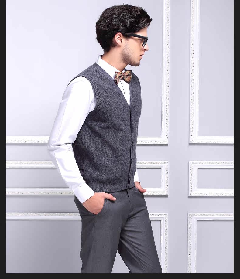 <em>米皇</em> 2013新款男装针织衫 V领纯色<em>羊绒</em>衫男纯