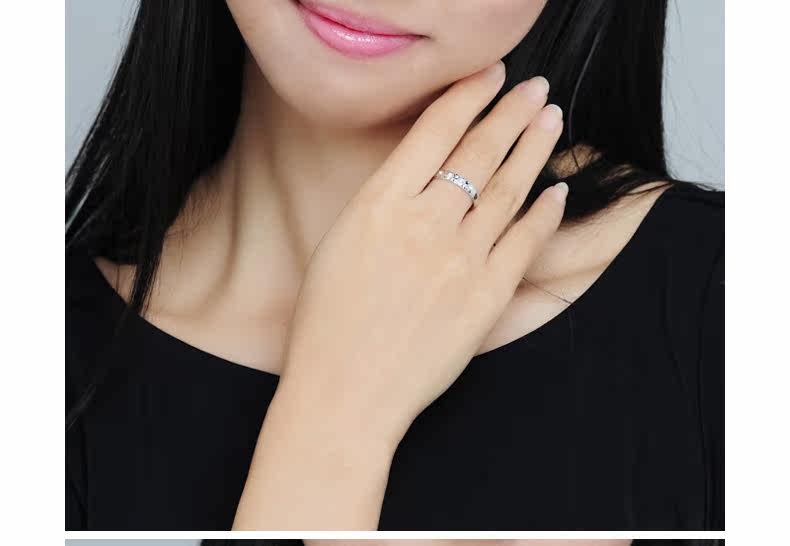 雅宝福 Pt950<em>铂金女士白金戒指</em>情侣<em>对戒</em>正品女