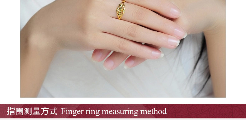 雅宝福 999千足金24k<em>黄金戒指</em>情侣款女戒<em>女士</em>