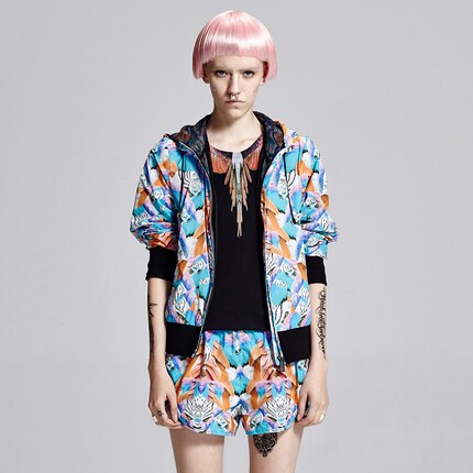 【INXX】MARCELO BURLON 新品 抽象彩绘印花外套 MB42102657