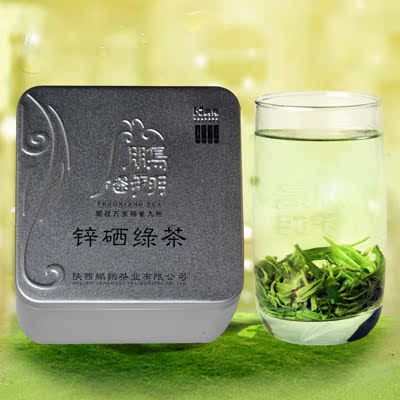 鹏翔陕南绿茶 炒青富锌硒茶100g铁盒特级茶叶汉中特产 西乡绿茶