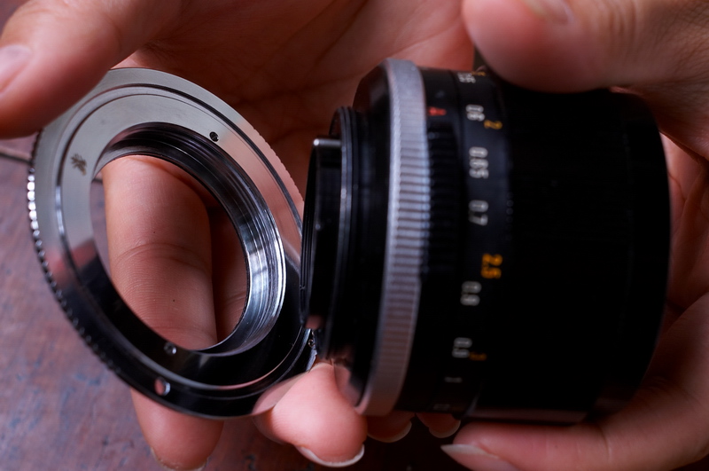 M42-EOS Screw mouth system film Digital camera Electronics focusing  Adapter ring = Black plating   compatible 5D3   6D