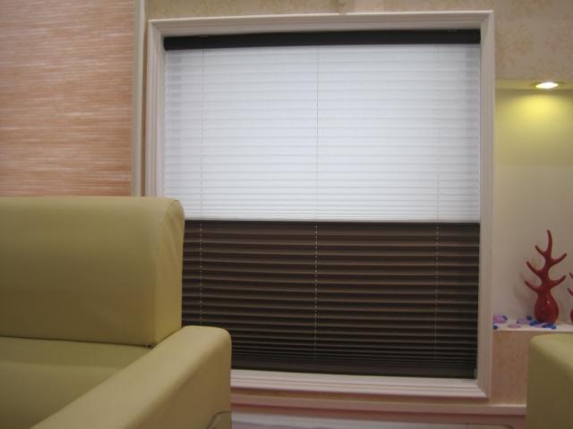 Jiangsu, Zhejiang and Shanghai free shipping 45mm Day and night curtain Fully transparent yarn + Semi shading Honeycomb curtain / organ / hive / heat insulation window curtains