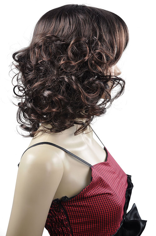 实拍<em>女士</em>中长款假发套女式<em>中长发</em>卷发韩版时尚