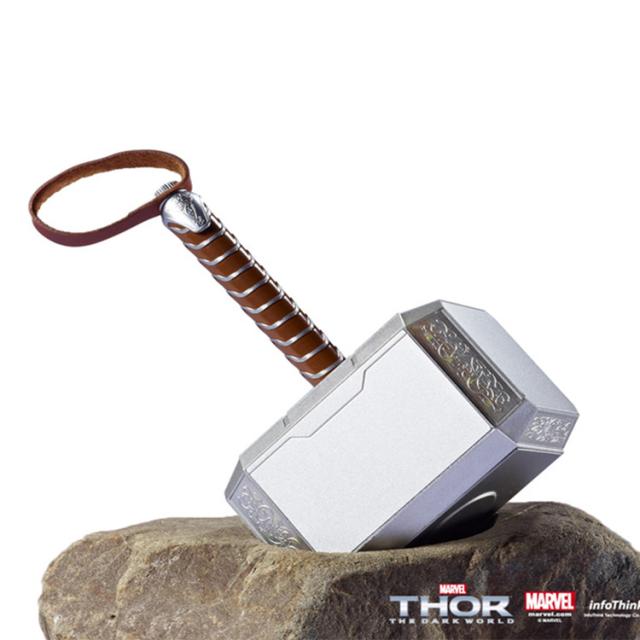 漫威正品迪士尼 thor 2 雷神之锤 大容量移动电源led声光充电宝