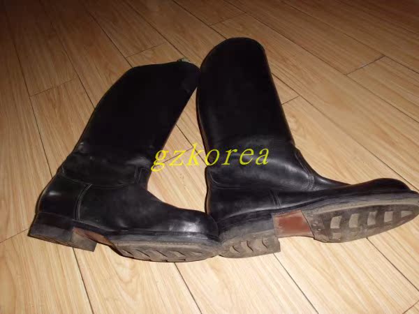 55式消防靴高筒靴 军官硬筒马靴 55式军鞋 坦克