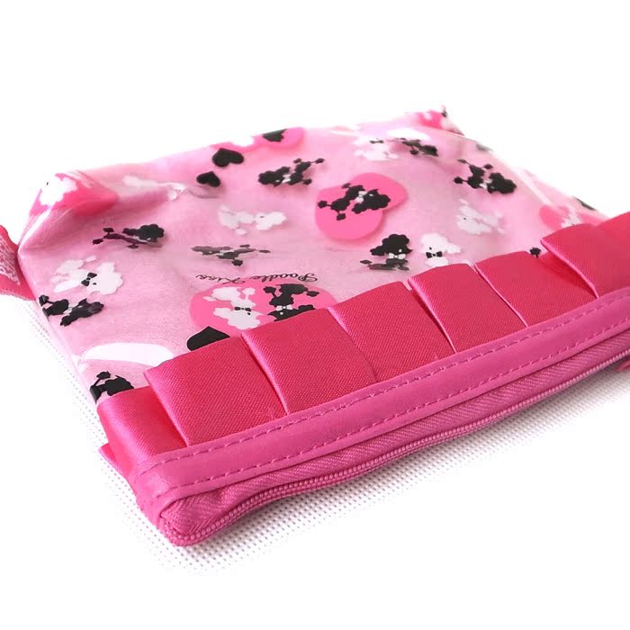 愛馬仕包包最貴價格圖片 批發特價日本雜志附錄款可愛貴賓犬防水大零錢包粉色小手包手機包 愛馬仕包包