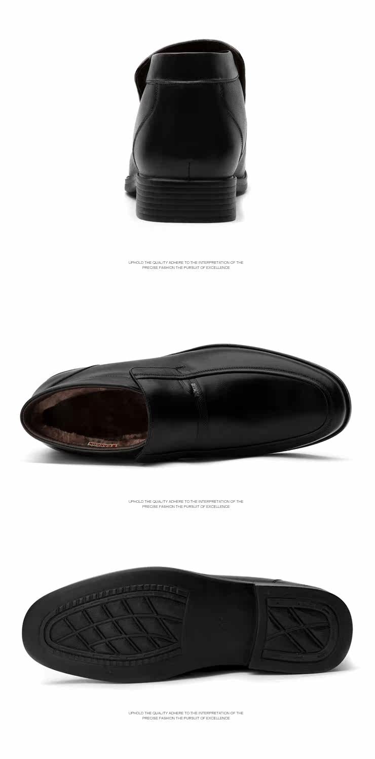 Yearcon Yearcon authentic Pack email specials and new business first layer leather shoes dress winter thick warm men's cotton-padded shoes
