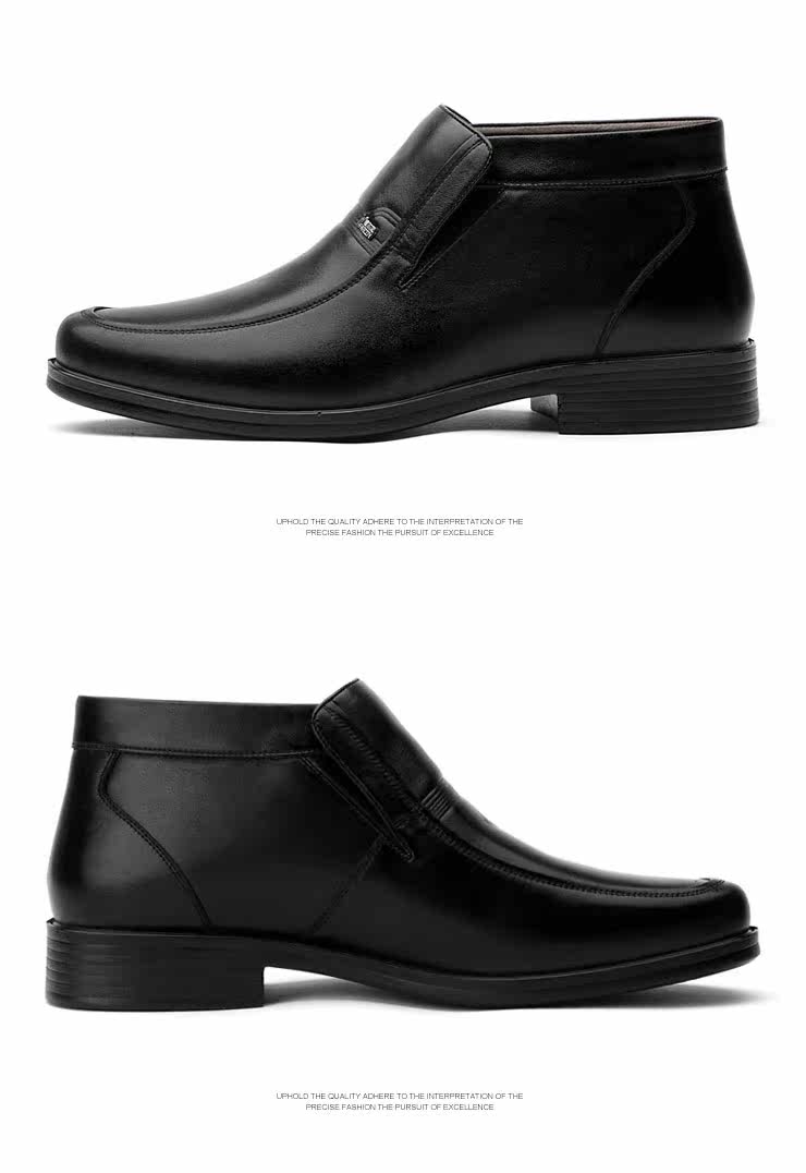 Yearcon authentic Pack email specials and new business first layer leather shoes dress winter thick warm men's cotton-padded shoes