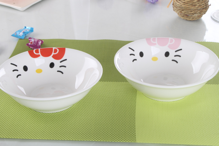 hellokitty骨瓷碗餐具套装米饭碗泡面碗卡通创意陶瓷碗礼品碗可爱