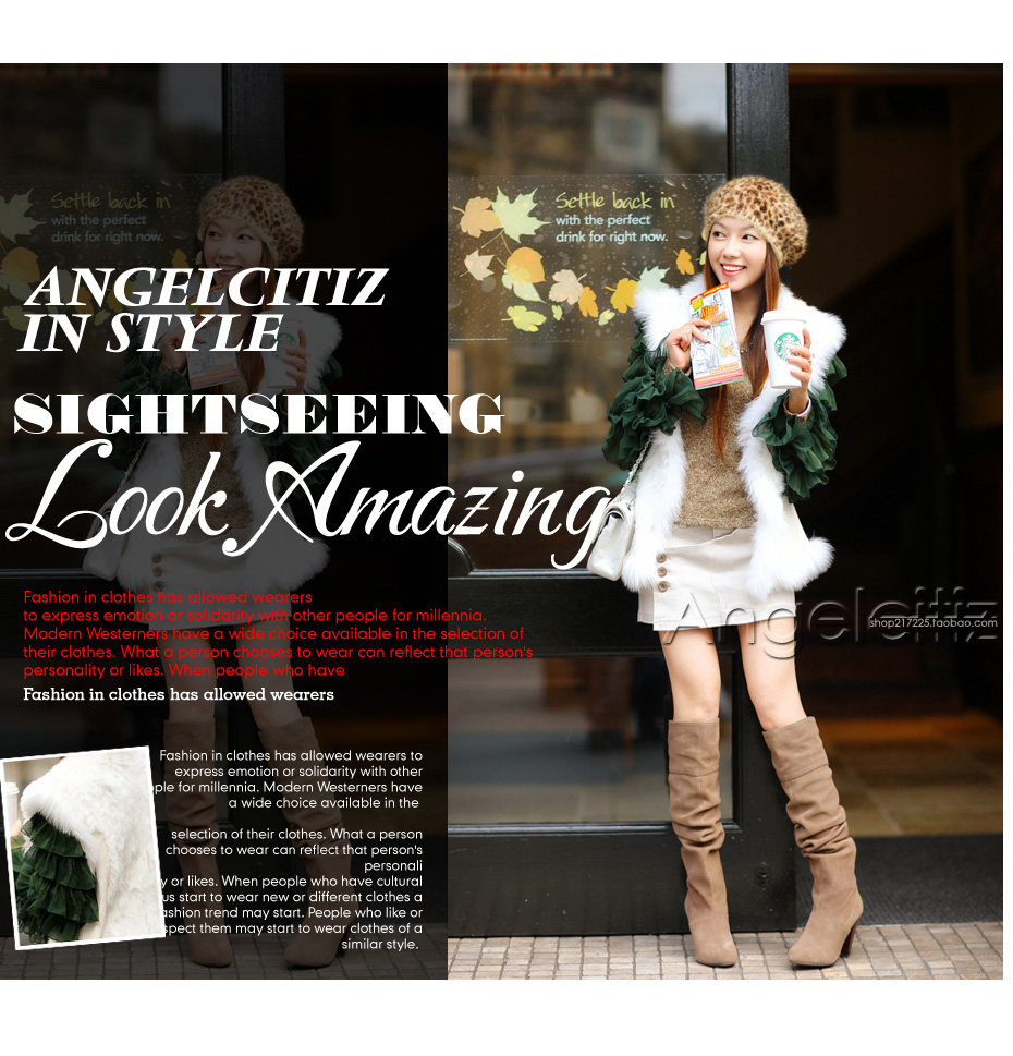 特!<em>天使之城</em>2011秋冬新款<em>女装</em> 华丽狐狸皮草马