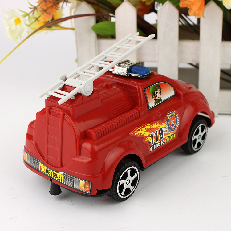 幼儿园儿童玩具拉线消防车 地摊货 热卖小商品