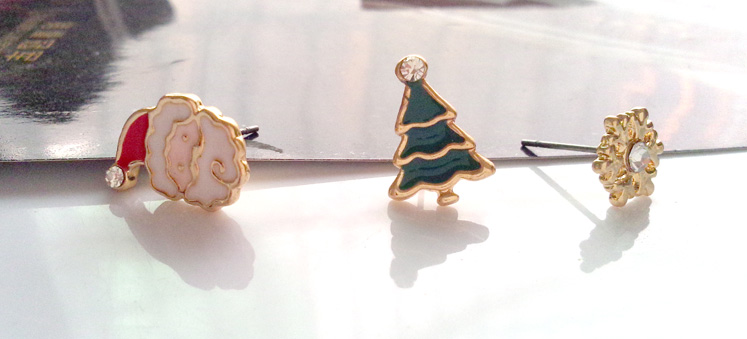 批发采购耳饰-908可爱圣诞老人节日系列礼物耳