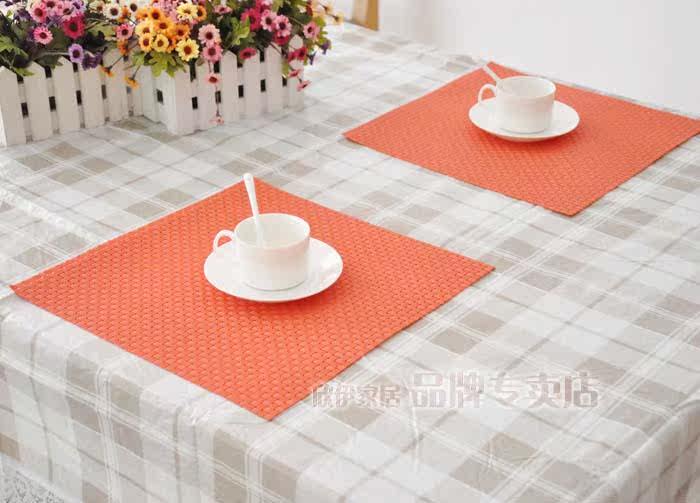 Xinyi green PVC tasteless waterproof and breathable 35*3CM placemat | insulating mat | | dining table pad coasters