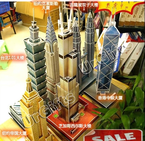 Paper 3D Puzzle Model Chrysler Building U.S.A New York City Manhattan 
