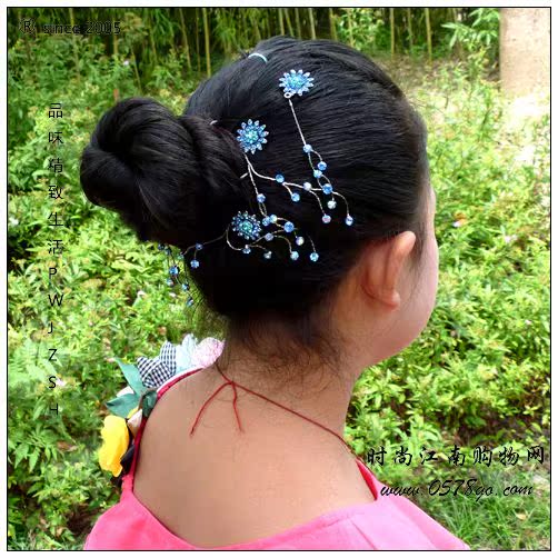 天猫 淘宝商城4插公主链 新娘盘发额头链拉丁