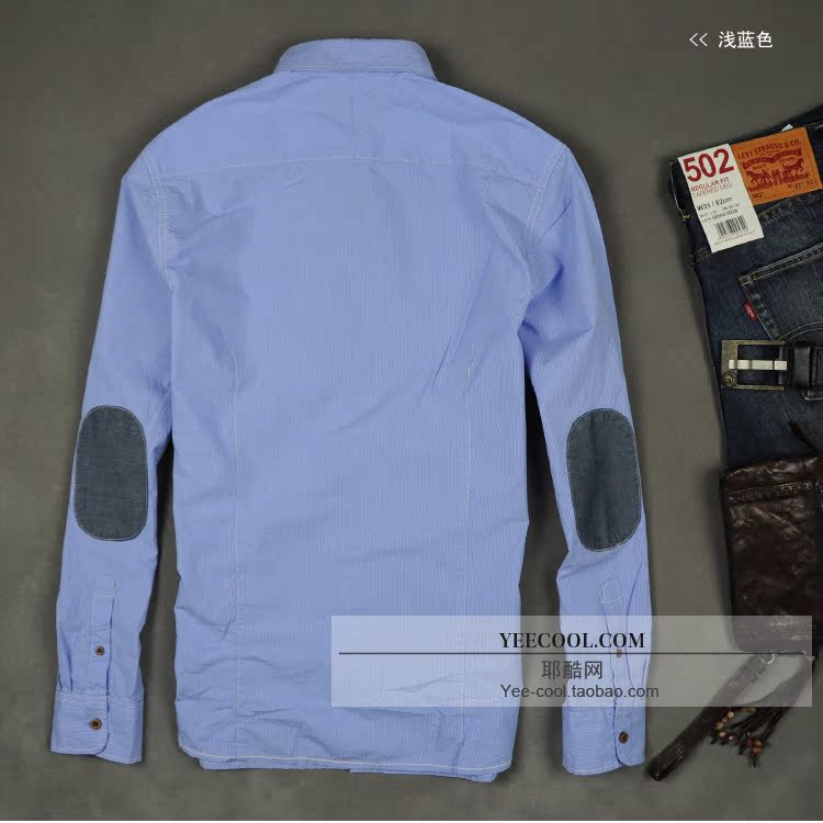 Рубашка мужская Md ZARA A707 Осень 2013 Стандартный воротник Длинные рукава ( рукава > 57см ) Длинные рукава ( рукава > 57см ) Стандартный воротник Однотонный цвет Хлопок Для отдыха Осень 2013 Молодежь Md