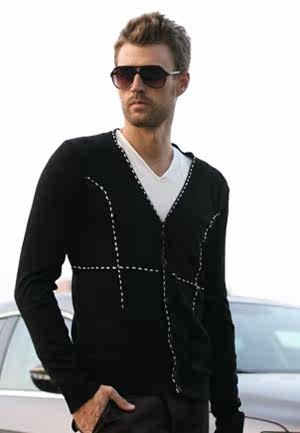 毛衣男 <em>针织</em>衫男<em>开衫</em>时尚复古男士毛衣<em>男短款</em>