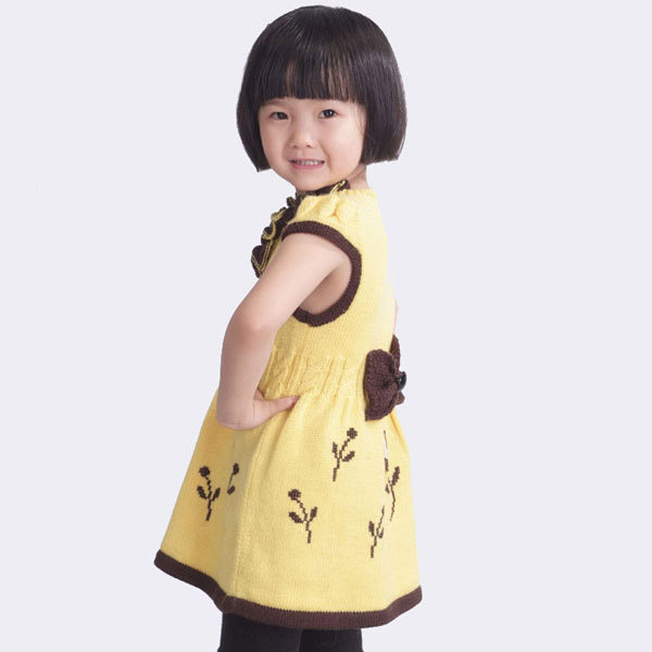 儿童纯手工<em>毛衣</em>/<em>女孩</em>针织<em>毛衣</em> 宝宝婴幼儿卷边