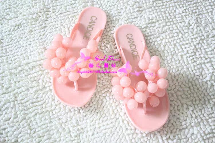 包邮 夏季新款 正品韩国matsa<em>麦莎</em> 葡萄拖鞋 平