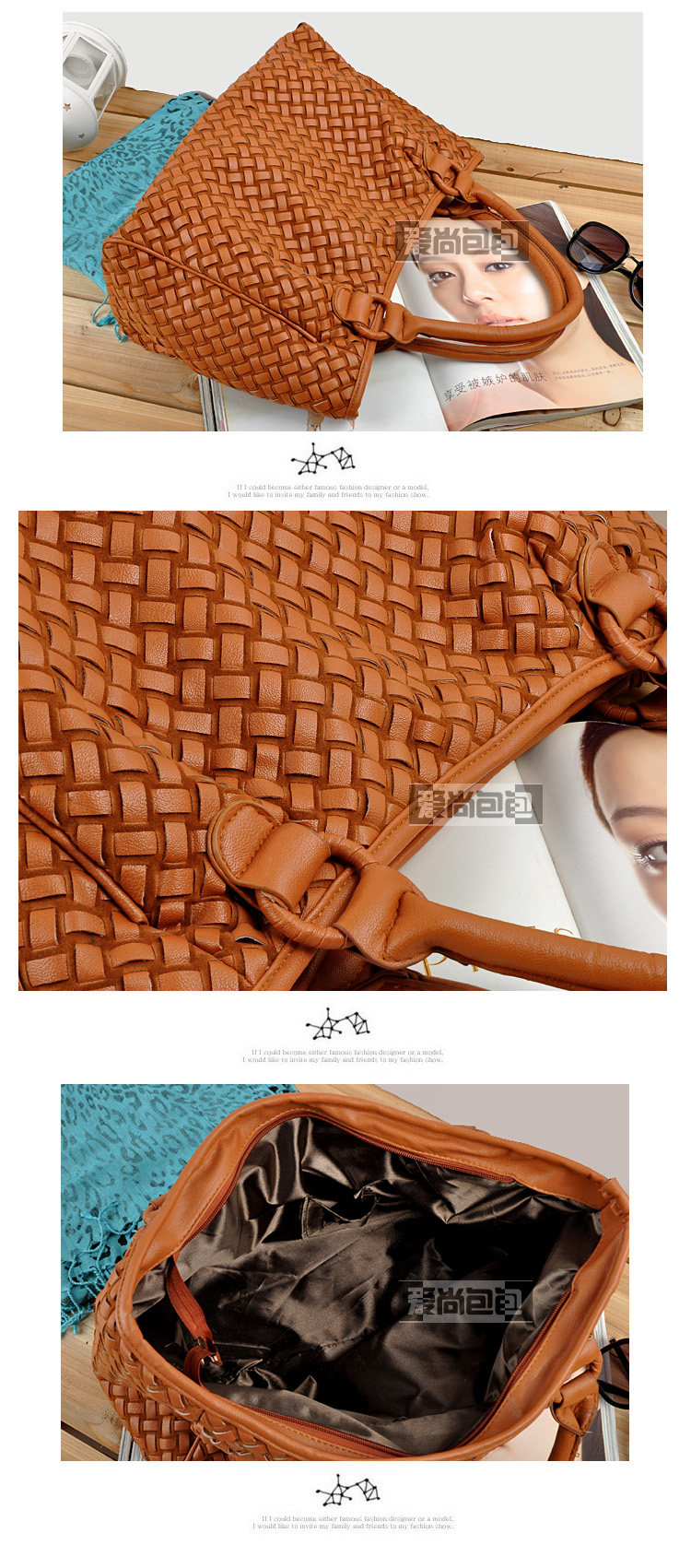 กระเป๋าสะพาย แฟชั่นเกาหลี นำเข้า สีกาแฟ : LotusNoss - พรีออเดอร์IS232 ,