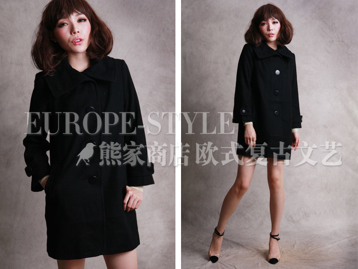 VERA CHANG 2013 spring new exclusive raw single with awesome wool 70% wool woolen cloth coat