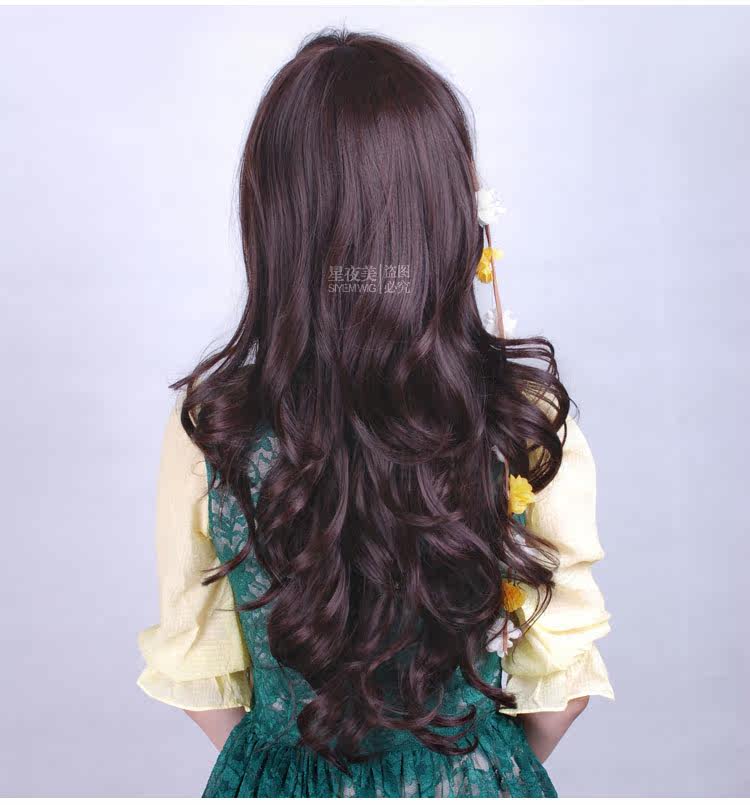 新品 齐刘海大波浪长卷发 假发<em>女长发</em>蓬松修脸